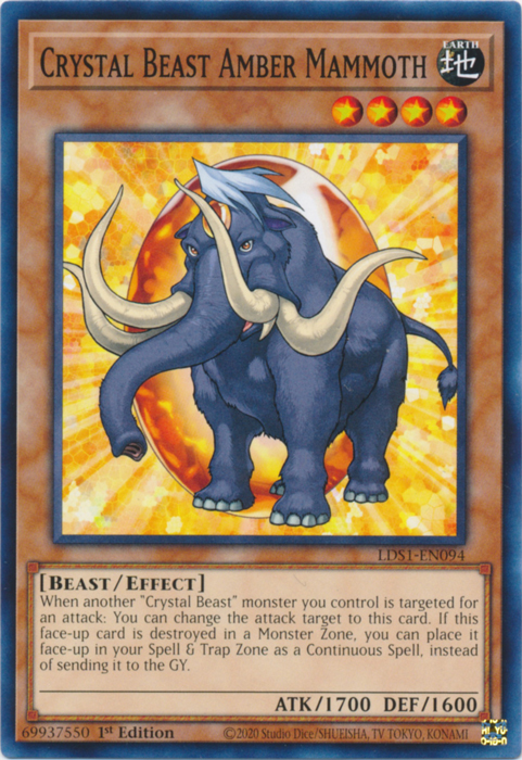 Crystal Beast Amber Mammoth [LDS1-EN094] Common | Cracking-Singles