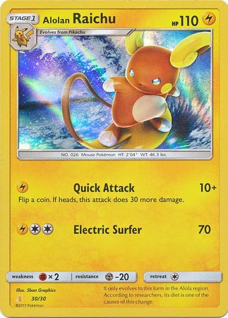 Alolan Raichu (30/30) [Sun & Moon: Trainer Kit - Alolan Raichu] | Cracking-Singles