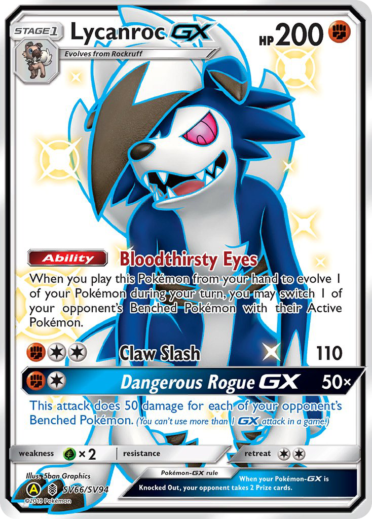 Lycanroc GX (SV66/SV94) [Sun & Moon: Hidden Fates - Shiny Vault] | Cracking-Singles