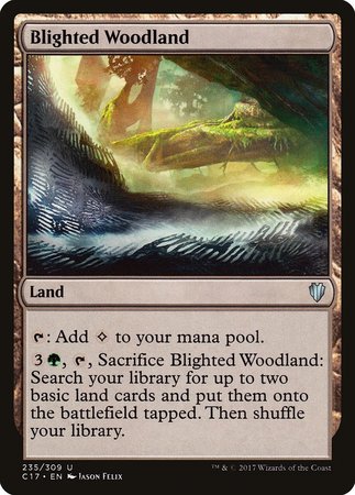 Blighted Woodland [Commander 2017] | Cracking-Singles