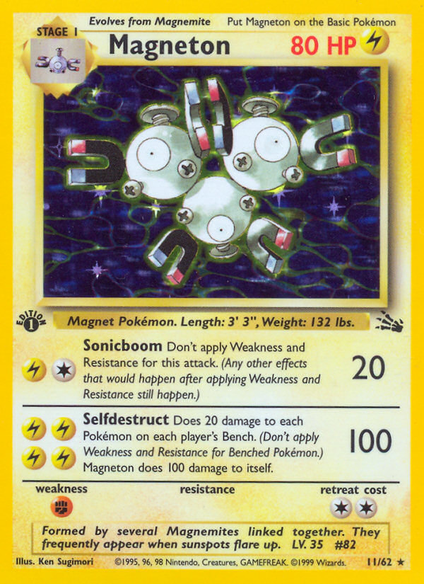 Magneton (11/62) [Fossil 1st Edition] | Cracking-Singles