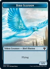 Bird Illusion // Beast (011) Double-sided Token [Commander 2020 Tokens] | Cracking-Singles