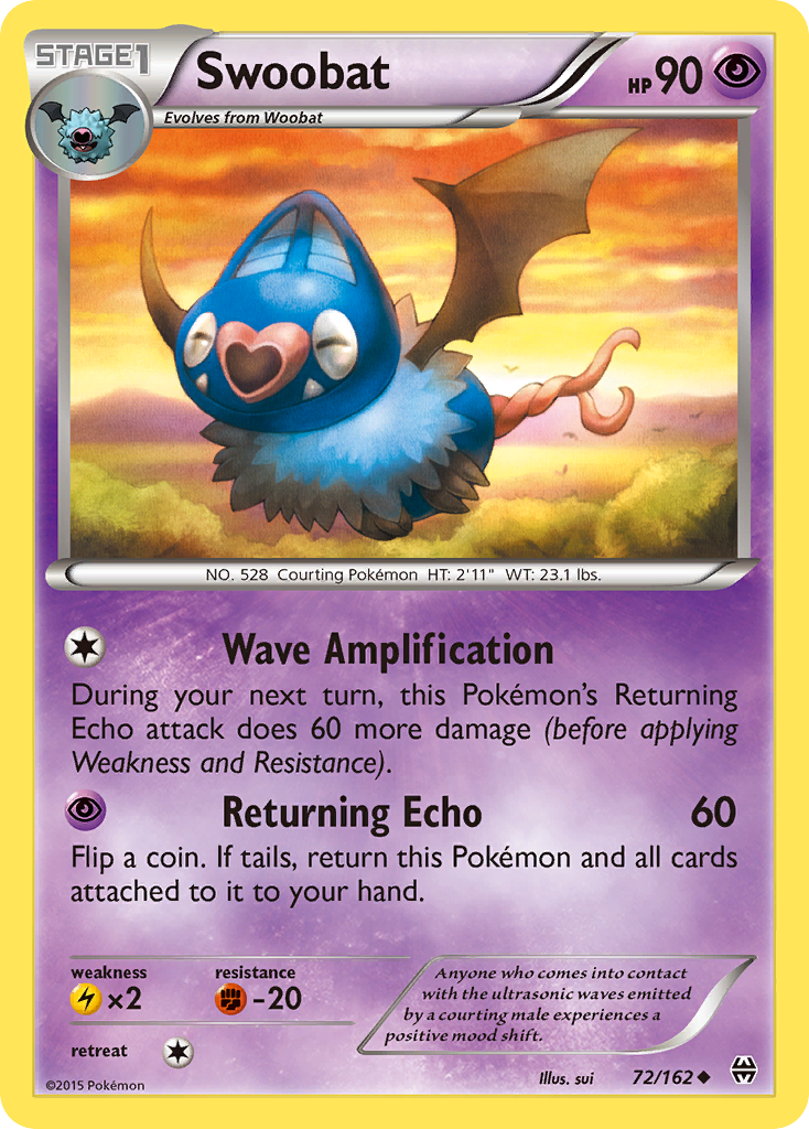 Swoobat (72/162) [XY: BREAKthrough] | Cracking-Singles