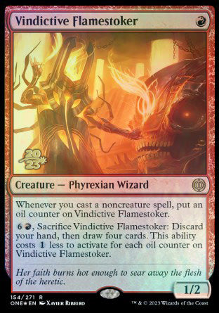 Vindictive Flamestoker [Phyrexia: All Will Be One Prerelease Promos] | Cracking-Singles