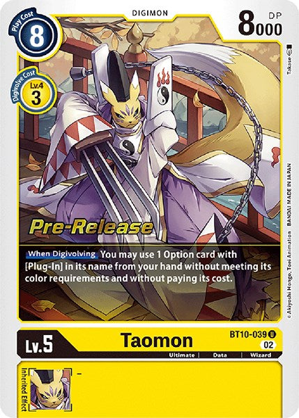 Taomon [BT10-039] [Xros Encounter Pre-Release Cards] | Cracking-Singles