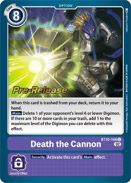 Death the Cannon [BT10-108] [Xros Encounter Pre-Release Cards] | Cracking-Singles