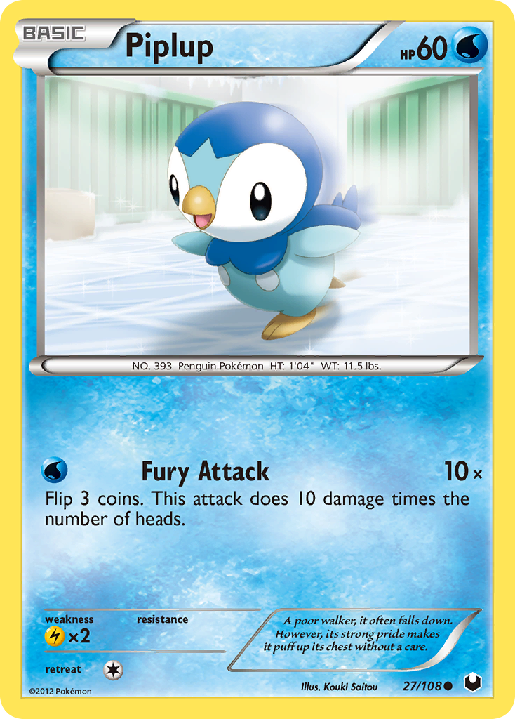 Piplup (27/108) [Black & White: Dark Explorers] | Cracking-Singles