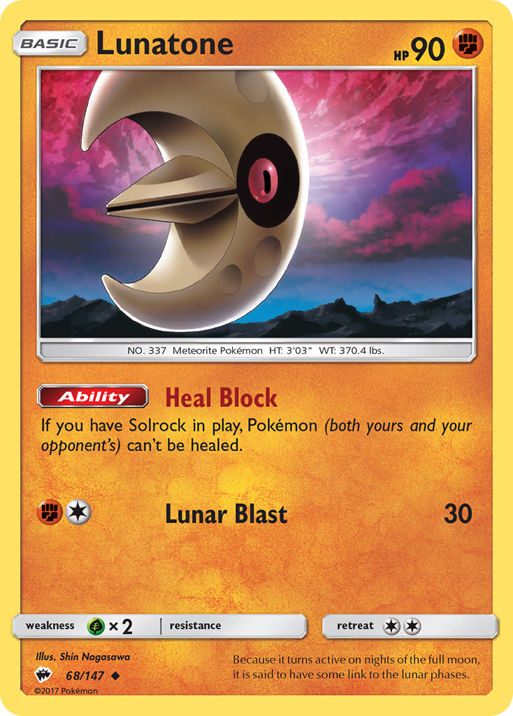 Lunatone (68/147) [Sun & Moon: Burning Shadows] | Cracking-Singles