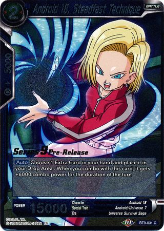 Android 18, Steadfast Technique [BT9-031] | Cracking-Singles