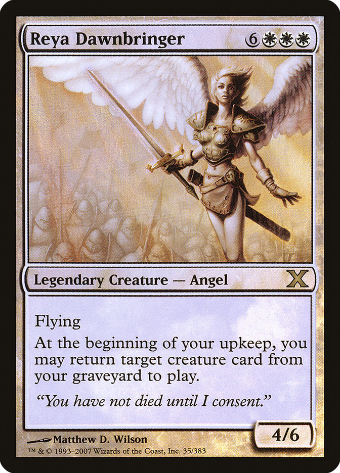 Reya Dawnbringer (Premium Foil) [Tenth Edition] | Cracking-Singles