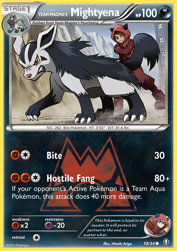 Team Magma's Mightyena (19/34) [XY: Double Crisis] | Cracking-Singles