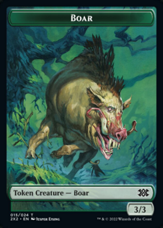 Boar // Vampire Double-sided Token [Double Masters 2022 Tokens] | Cracking-Singles