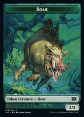 Boar // Aven Initiate Double-sided Token [Double Masters 2022 Tokens] | Cracking-Singles