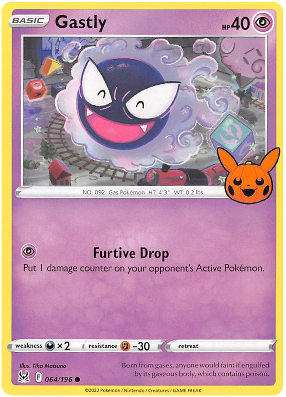 Gastly (064/196) [Trick or Trade 2023] | Cracking-Singles