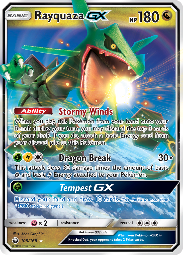 Rayquaza GX (109/168) [Sun & Moon: Celestial Storm] | Cracking-Singles