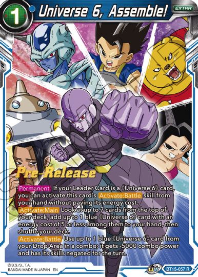 Universe 6, Assemble! (BT15-057) [Saiyan Showdown Prerelease Promos] | Cracking-Singles