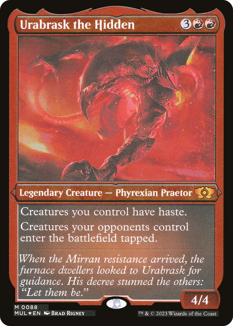 Urabrask the Hidden (Foil Etched) [Multiverse Legends] | Cracking-Singles