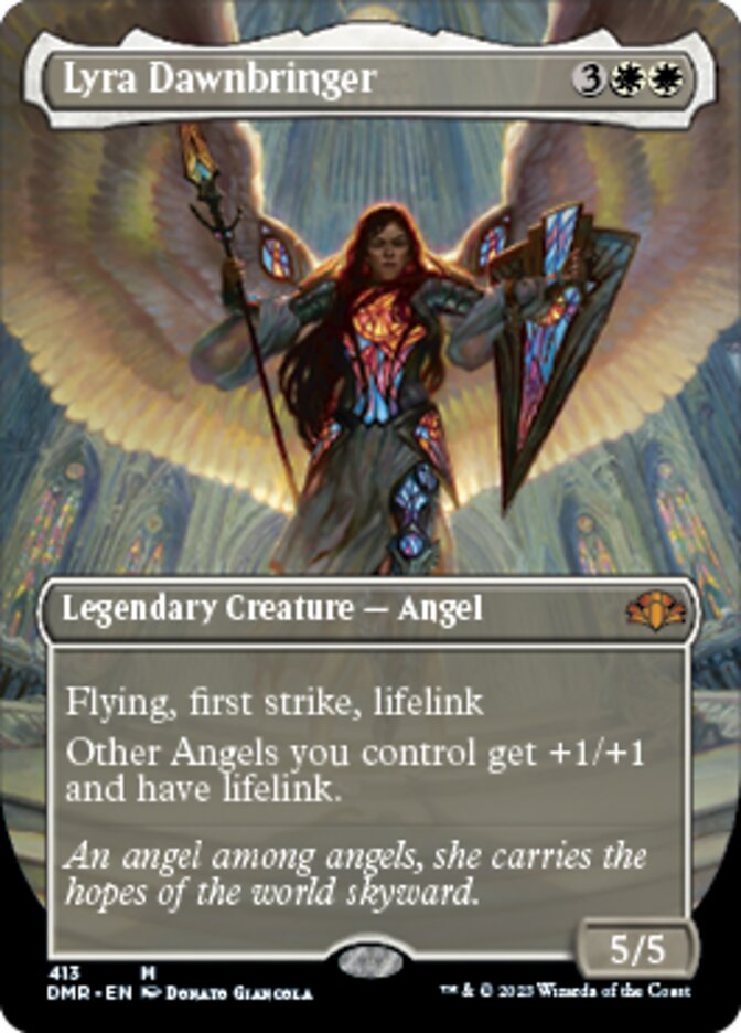 Lyra Dawnbringer (Borderless Alternate Art) [Dominaria Remastered] | Cracking-Singles