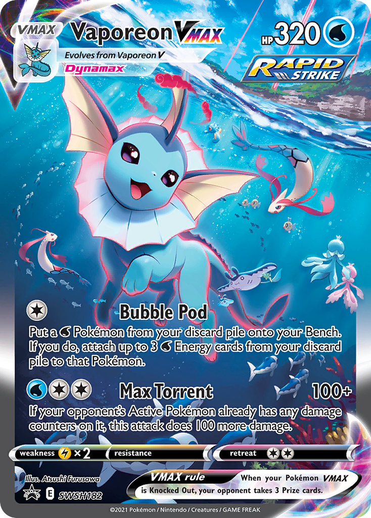 Vaporeon VMAX (SWSH182) (Jumbo Card) [Sword & Shield: Black Star Promos] | Cracking-Singles