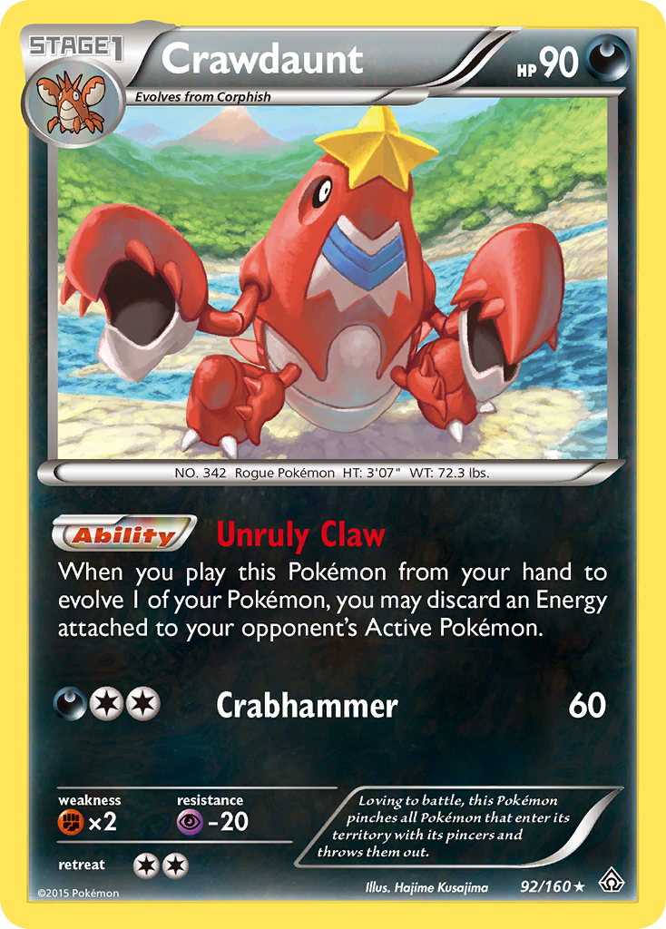 Crawdaunt (92/160) [XY: Primal Clash] | Cracking-Singles