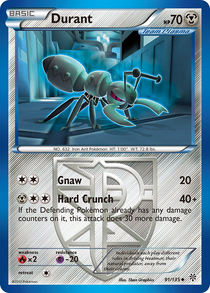 Durant (91/135) [Black & White: Plasma Storm] | Cracking-Singles