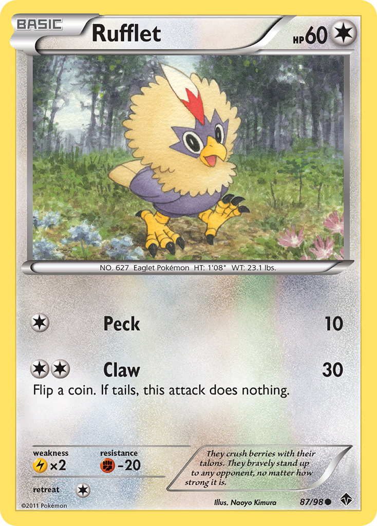 Rufflet (87/98) [Black & White: Emerging Powers] | Cracking-Singles