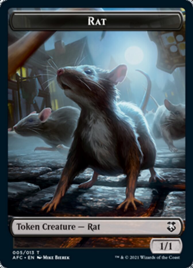 Rat // Zombie Double-sided Token [Dungeons & Dragons: Adventures in the Forgotten Realms Commander Tokens] | Cracking-Singles