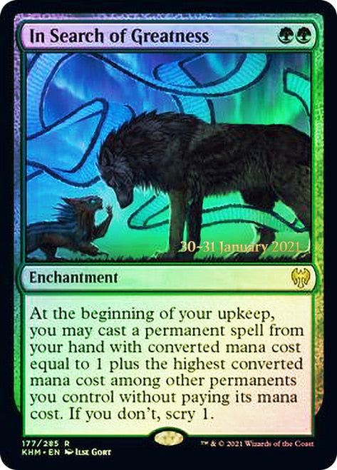 In Search of Greatness  [Kaldheim Prerelease Promos] | Cracking-Singles