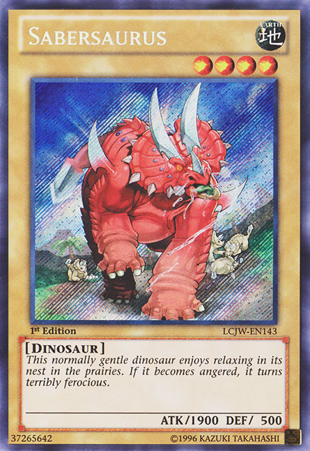 Sabersaurus [LCJW-EN143] Secret Rare | Cracking-Singles