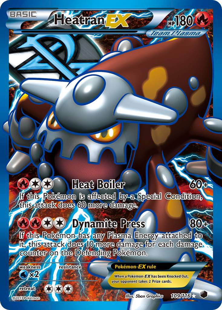 Heatran EX (109/116) [Black & White: Plasma Freeze] | Cracking-Singles