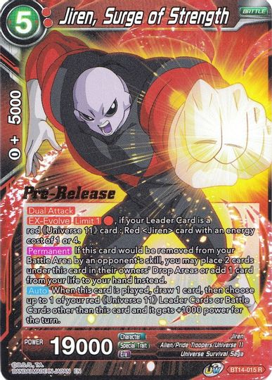 Jiren, Surge of Strength (BT14-015) [Cross Spirits Prerelease Promos] | Cracking-Singles