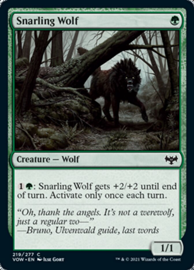 Snarling Wolf [Innistrad: Crimson Vow] | Cracking-Singles