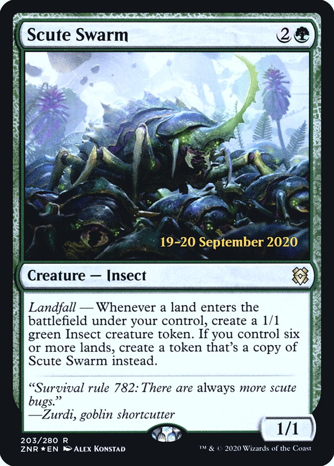 Scute Swarm  [Zendikar Rising Prerelease Promos] | Cracking-Singles