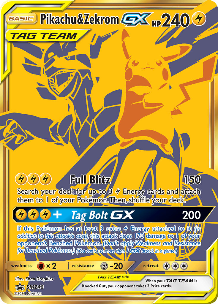 Pikachu & Zekrom GX (SM248) (Jumbo Card) [Sun & Moon: Black Star Promos] | Cracking-Singles