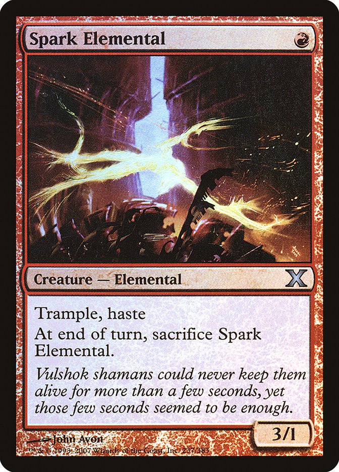 Spark Elemental (Premium Foil) [Tenth Edition] | Cracking-Singles