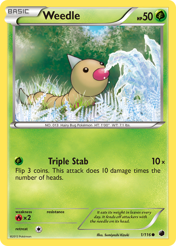 Weedle (1/116) [Black & White: Plasma Freeze] | Cracking-Singles