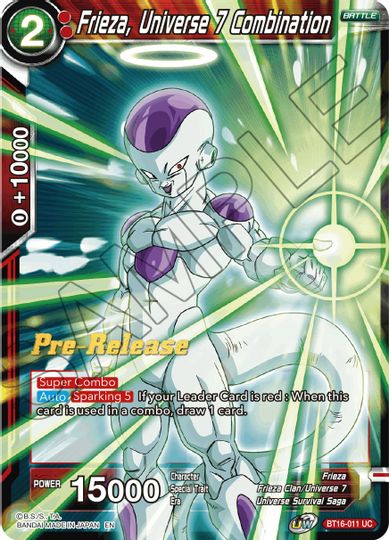 Frieza, Universe 7 Combination (BT16-011) [Realm of the Gods Prerelease Promos] | Cracking-Singles