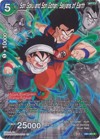 Son Goku and Son Gohan, Saiyans of Earth (Alternate Art) [DB1-091] | Cracking-Singles