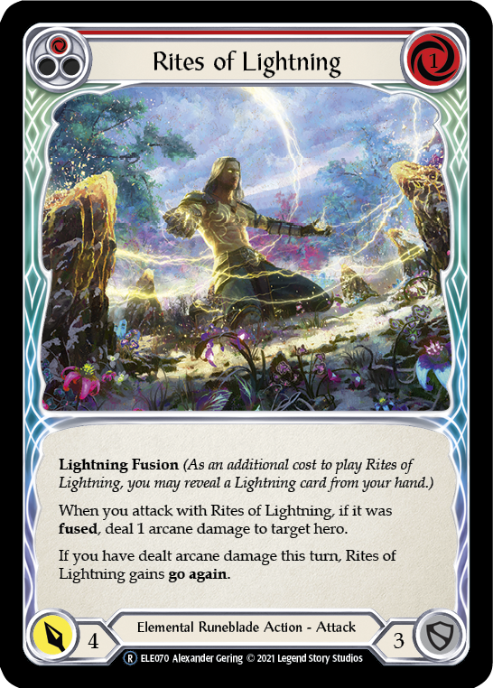 Rites of Lightning (Red) [U-ELE070] Unlimited Rainbow Foil | Cracking-Singles