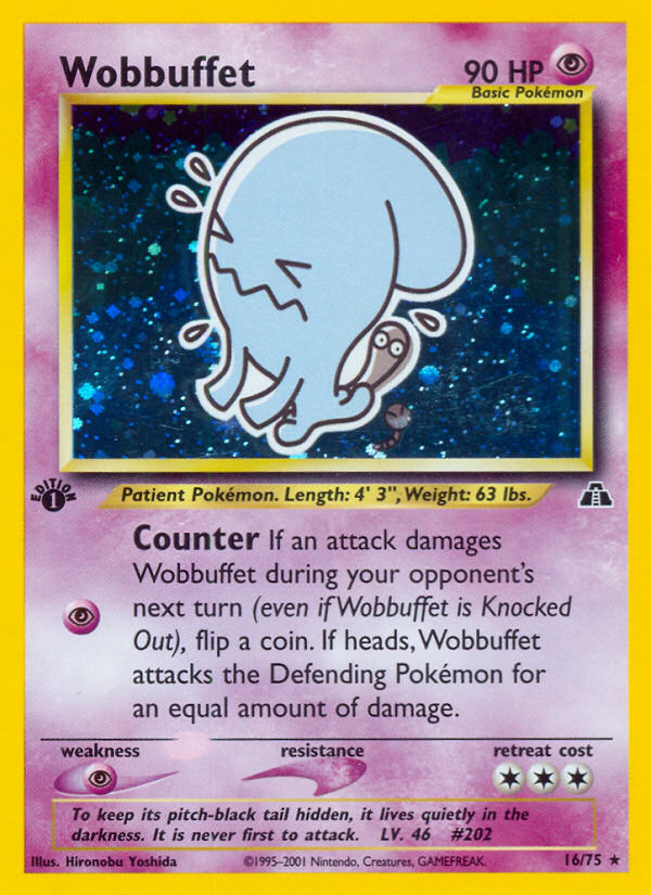 Wobbuffet (16/75) [Neo Discovery 1st Edition] | Cracking-Singles