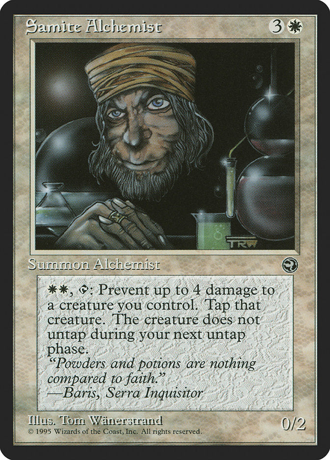 Samite Alchemist (Baris Flavor Text) [Homelands] | Cracking-Singles