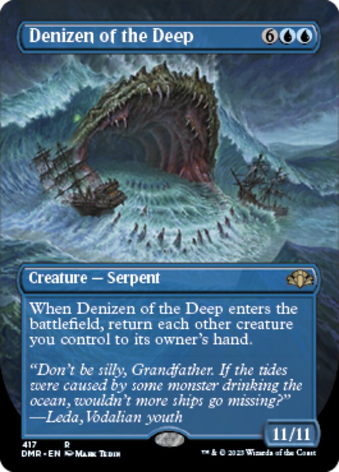 Denizen of the Deep (Borderless Alternate Art) [Dominaria Remastered] | Cracking-Singles