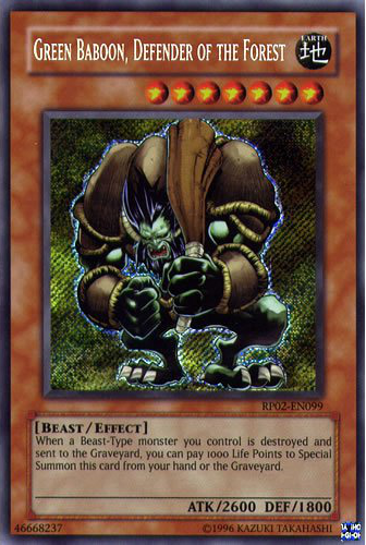 Green Baboon, Defender of the Forest [RP02-EN099] Secret Rare | Cracking-Singles