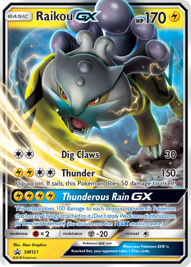 Raikou GX (SM121) [Sun & Moon: Black Star Promos] | Cracking-Singles