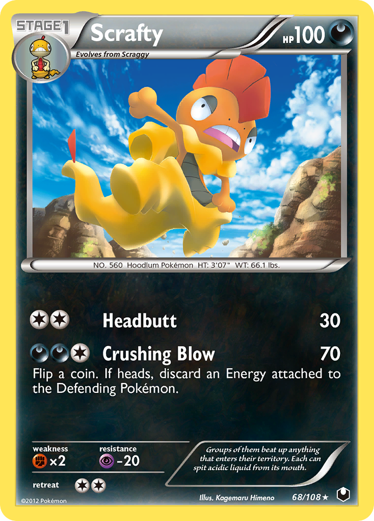 Scrafty (68/108) [Black & White: Dark Explorers] | Cracking-Singles