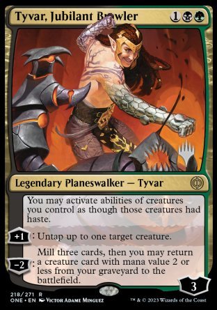 Tyvar, Jubilant Brawler (Promo Pack) [Phyrexia: All Will Be One Promos] | Cracking-Singles