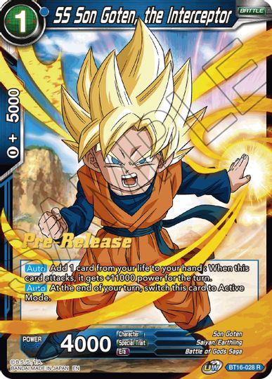 SS Son Goten, the Interceptor (BT16-028) [Realm of the Gods Prerelease Promos] | Cracking-Singles