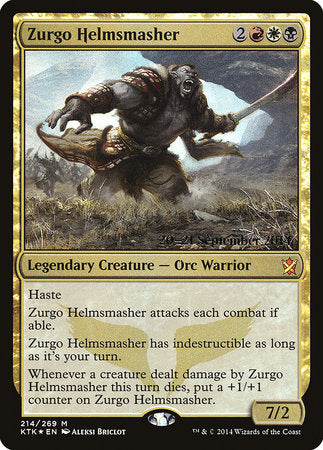 Zurgo Helmsmasher [Khans of Tarkir Promos] | Cracking-Singles