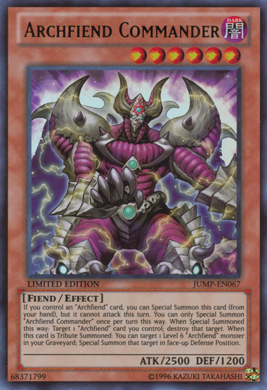 Archfiend Commander [JUMP-EN067] Ultra Rare | Cracking-Singles