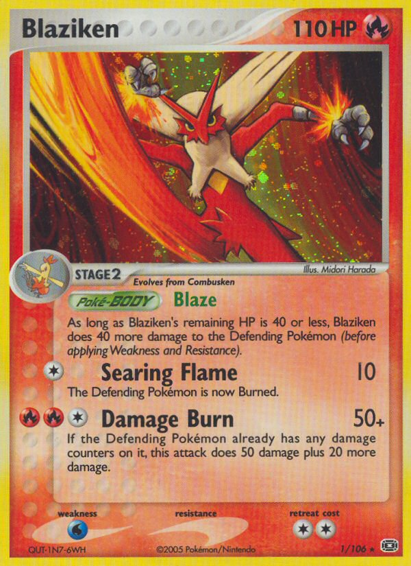 Blaziken (1/106) [EX: Emerald] | Cracking-Singles